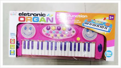 Đồ Chơi Organ Điện Tử và Micro Chạy Bằng Pin LEZILE 3702 - Phát Triển Âm Nhạc Cho Trẻ Em Từ 3 Tuổi, Có Đèn LED Nhiều Màu Sắc